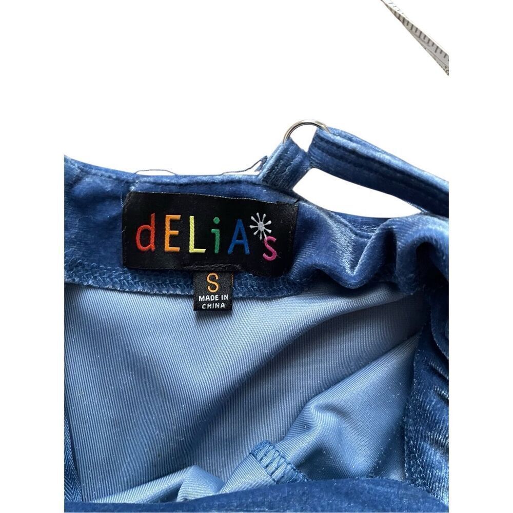 dELiA*s Blue Velour Mini Dress‎ – Small – Made in China - Picture 5 of 9